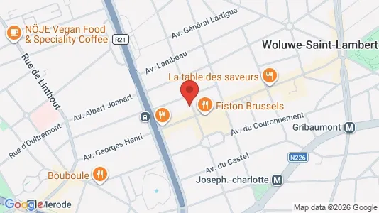 Apartments for rent i Brussels Sint-Lambrechts-Woluwe - kort over placeringen
