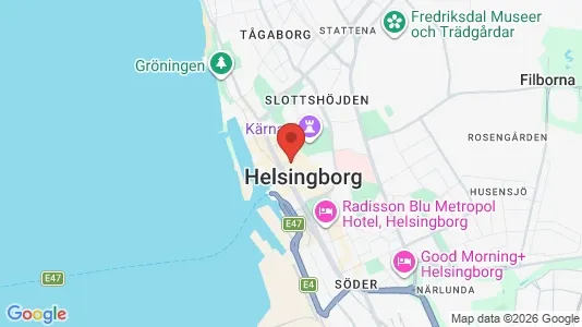 Rooms for rent i Helsingborg - kort over placeringen