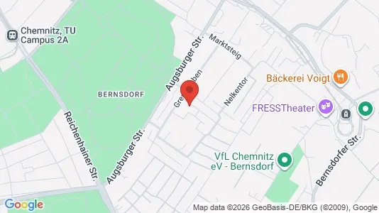 Apartments for rent i Chemnitz - kort over placeringen