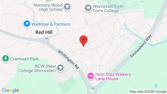Apartments for rent i Worcester - Worcestershire - kort over placeringen