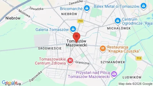 Apartments for rent i Tomaszowski - kort over placeringen
