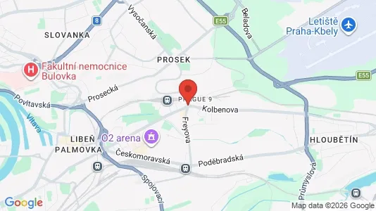 Apartments for rent i Praha 9 - kort over placeringen