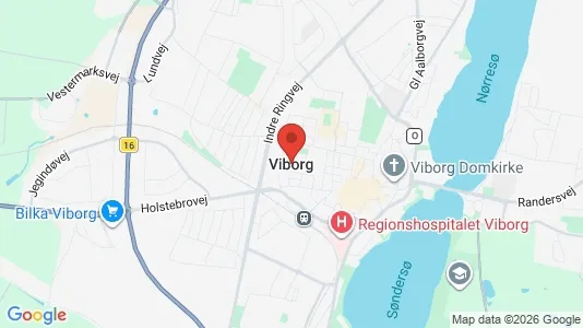 Rooms for rent i Viborg - kort over placeringen