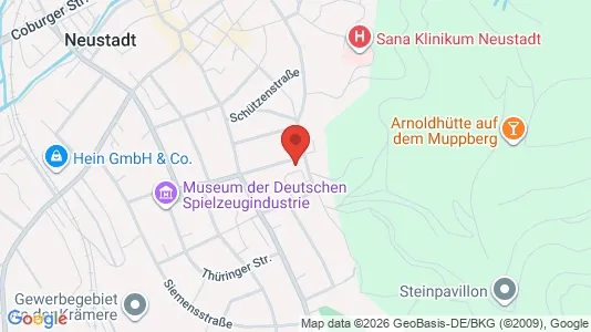 Apartments for rent i Coburg - kort over placeringen