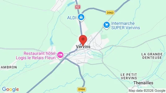 Apartments for rent i Vervins - kort over placeringen