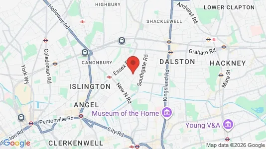 Rooms for rent in London N1 - Photo from Google Street View
