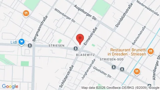 Apartments for rent i Dresden - kort over placeringen