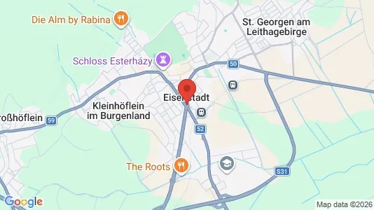Apartments for rent i Eisenstadt - kort over placeringen