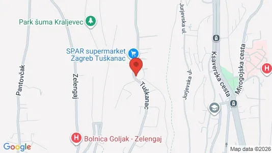 Apartments for rent i Sljeme (Medvednica-Tomislavac) - kort over placeringen