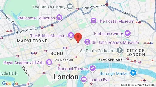 Apartments for rent i London WC1A - kort over placeringen