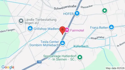 Apartments for rent i Dornbirn - kort over placeringen