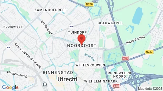 Rooms for rent i Utrecht Noord-Oost - kort over placeringen