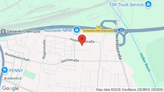 Apartments for rent i Gelsenkirchen - kort over placeringen