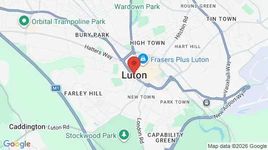 Rooms for rent i Luton - Bedfordshire - kort over placeringen