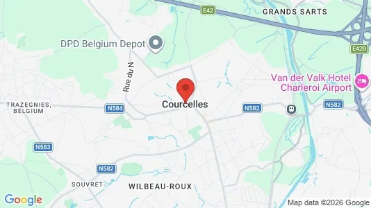Apartments for rent i Courcelles - kort over placeringen