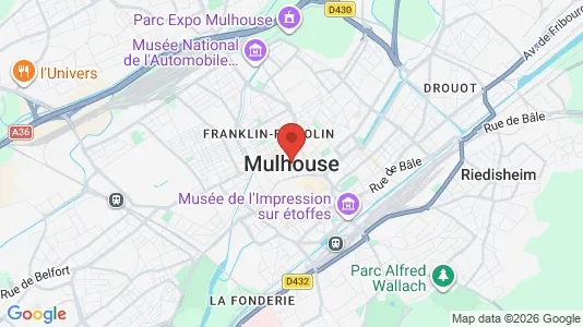Houses for rent i Mulhouse - kort over placeringen