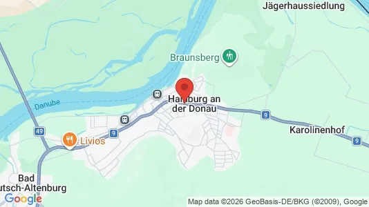 Apartments for rent i Hainburg an der Donau - kort over placeringen