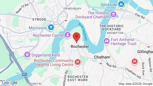Apartments for rent i Rochester - Kent - kort over placeringen