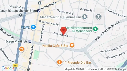Apartments for rent i Essen - kort over placeringen