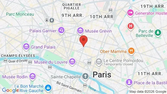 Apartments for rent i Paris 2ème arrondissement - Bourse - kort over placeringen