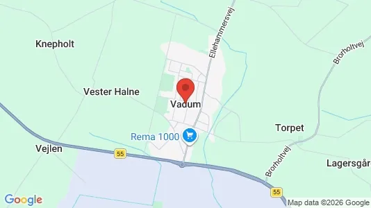 Apartments for rent i Vadum - kort over placeringen