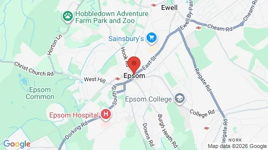 Rooms for rent in Epsom - Surrey - Photo from Google Street View