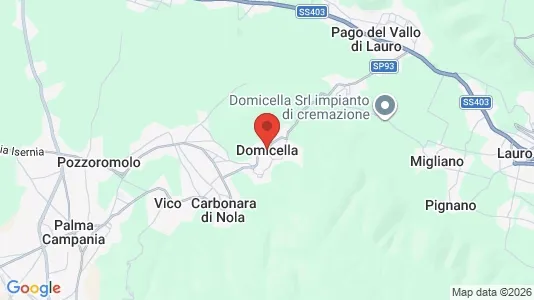 Apartments for rent i Domicella - kort over placeringen