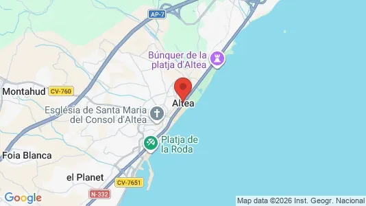 Apartments for rent i Altea - kort over placeringen
