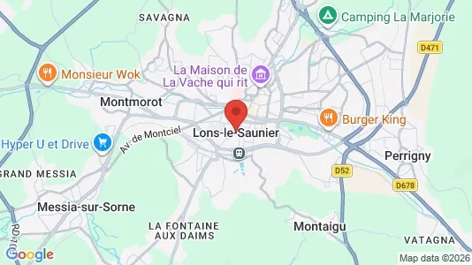 Apartments for rent i Lons-le-Saunier - kort over placeringen