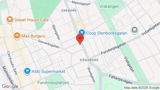 Apartments for rent i Helsingborg - kort over placeringen