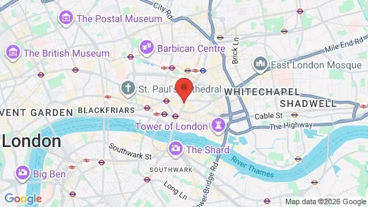 Apartments for rent i London EC3V - kort over placeringen