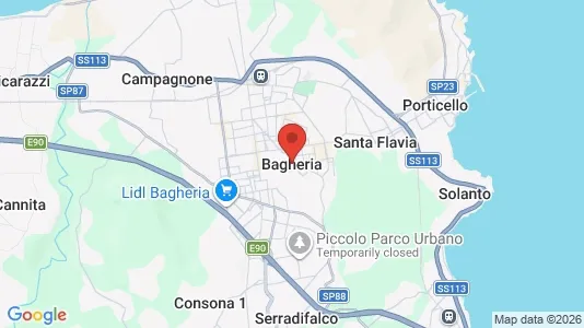 Apartments for rent i Bagheria - kort over placeringen