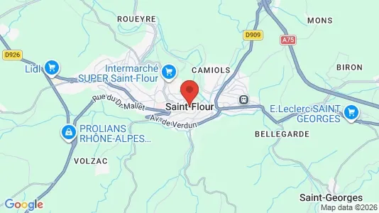 Apartments for rent i Saint-Flour - kort over placeringen
