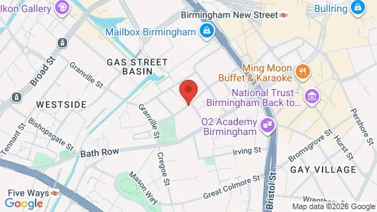 Apartments for rent i Birmingham - West Midlands - kort over placeringen