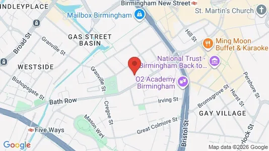 Apartments for rent i Birmingham - West Midlands - kort over placeringen