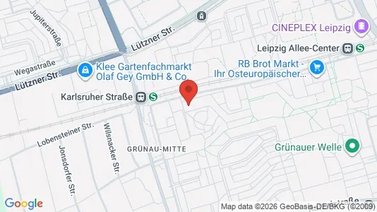 Apartments for rent i Leipzig - kort over placeringen