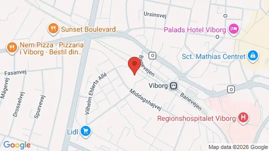 Rooms for rent i Viborg - kort over placeringen