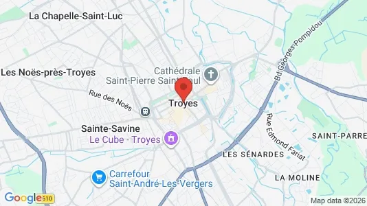 Houses for rent i Troyes - kort over placeringen