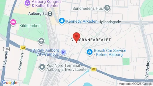 Apartments for rent i Aalborg Center - kort over placeringen