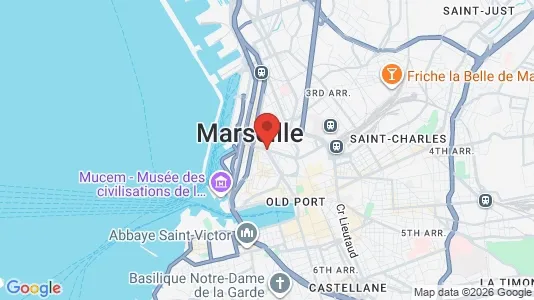 Apartments for rent i Marseille - kort over placeringen
