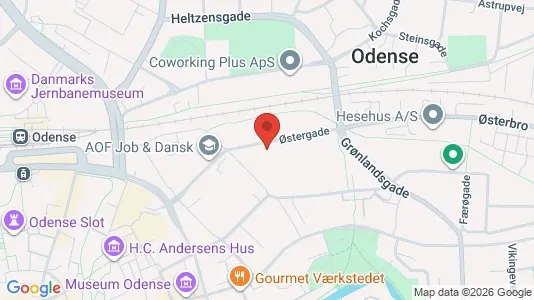 Apartments for rent i Odense C - kort over placeringen
