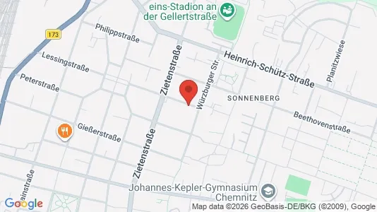Apartments for rent i Chemnitz - kort over placeringen