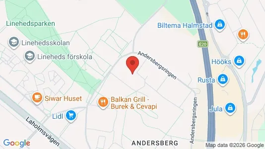 Apartments for rent i Halmstad - kort over placeringen