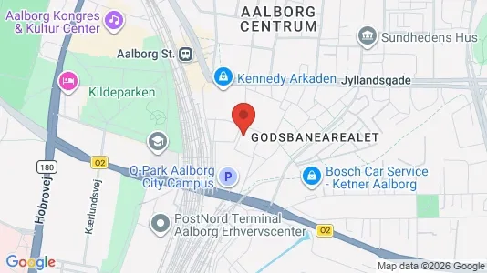 Apartments for rent i Aalborg Center - kort over placeringen