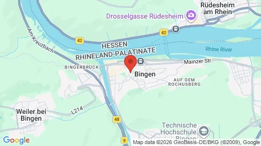 Apartments for rent i Mainz-Bingen - kort over placeringen