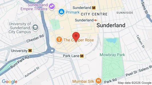 Apartments for rent i Sunderland - Tyne and Wear - kort over placeringen