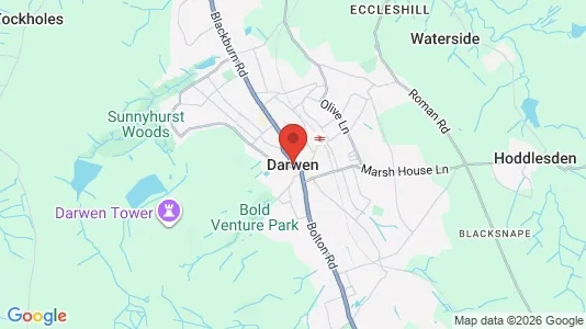 Apartments for rent i Darwen - Lancashire - kort over placeringen