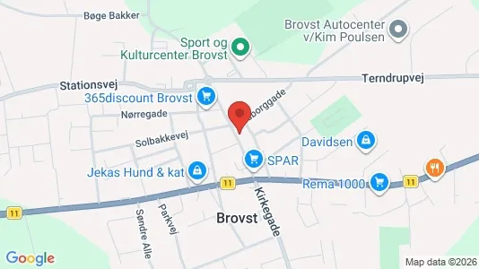 Apartments for rent i Brovst - kort over placeringen