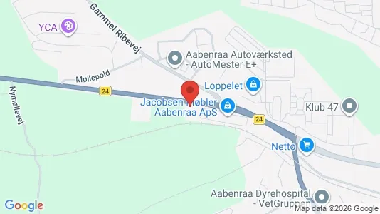 Apartments for rent i Aabenraa - kort over placeringen