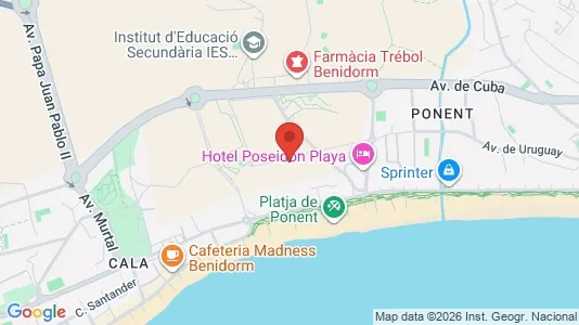 Apartments for rent i Benidorm - kort over placeringen